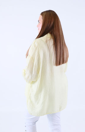 Ellie V Neck Blouse in Yellow 