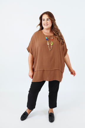 Elodie Blouse in Brown