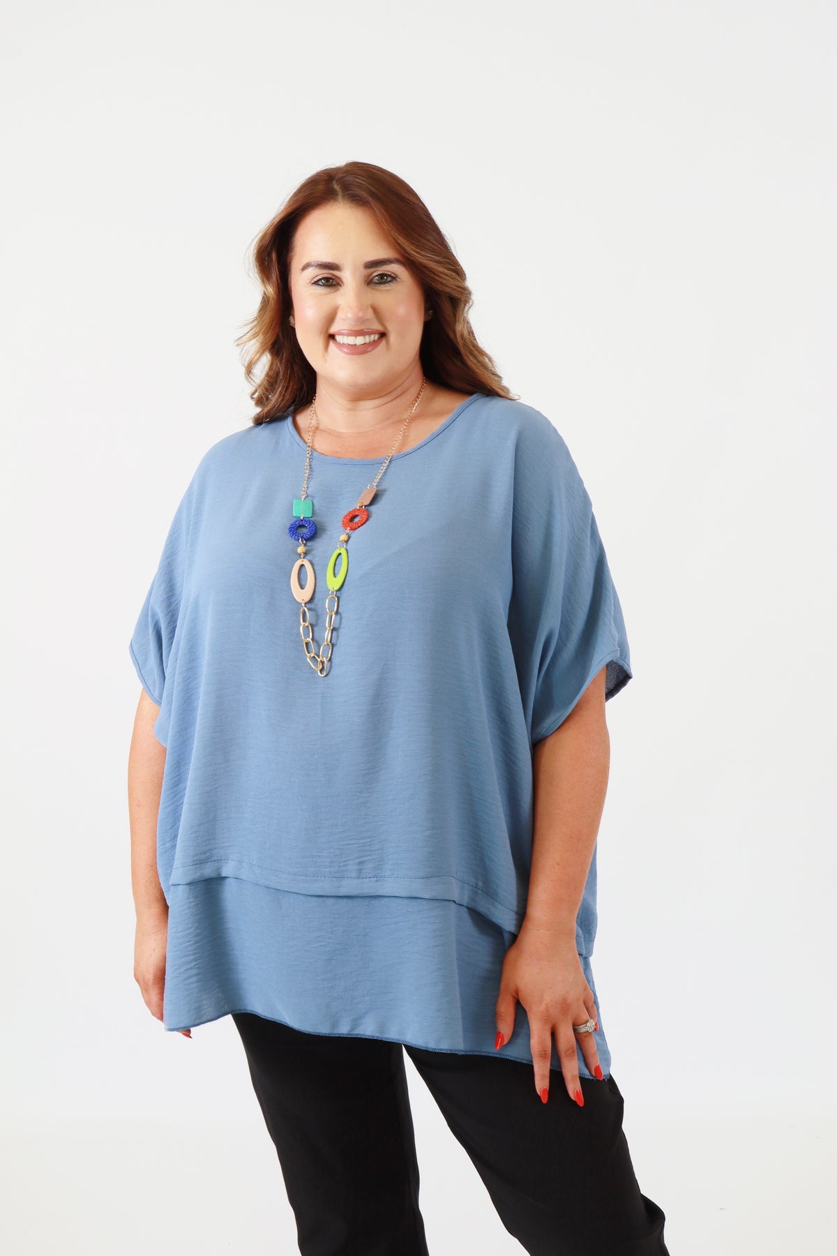 Elodie Blouse in Denim Blue