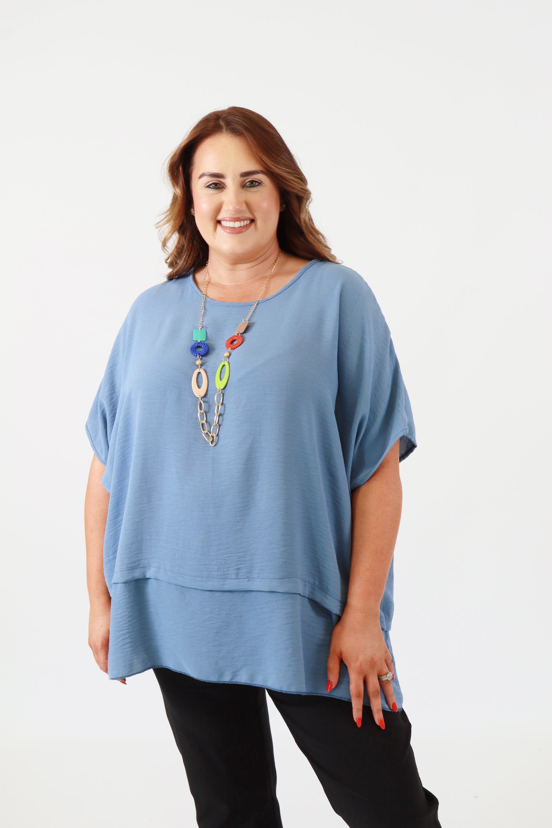 Elodie Blouse in Denim Blue