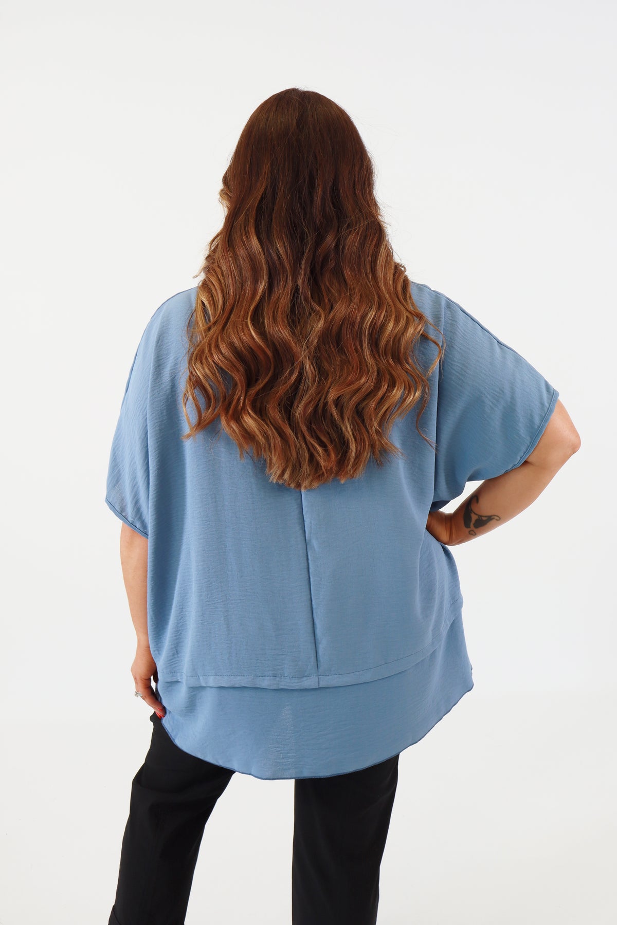 Elodie Blouse in Denim Blue
