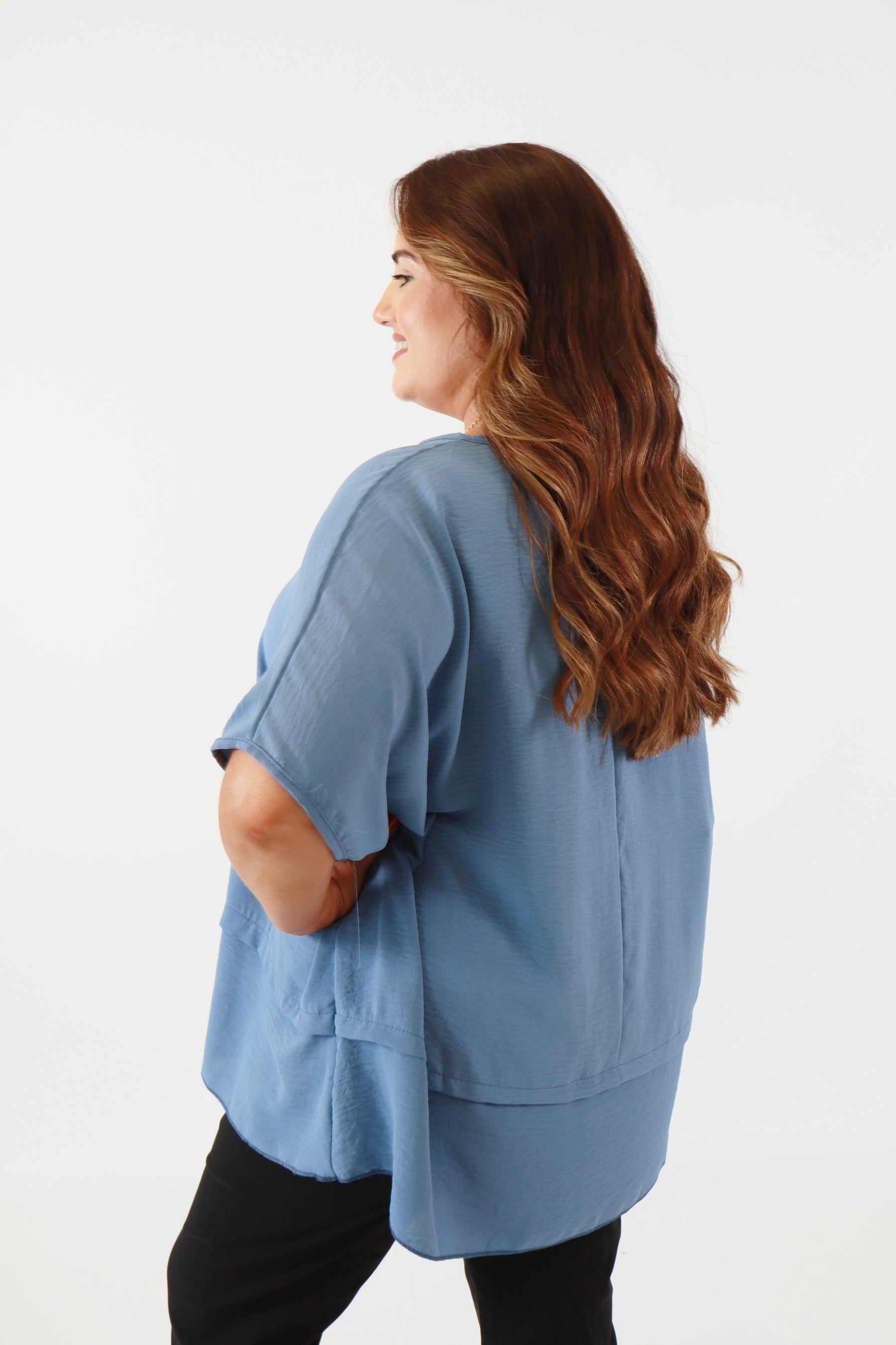 Elodie Blouse in Denim Blue