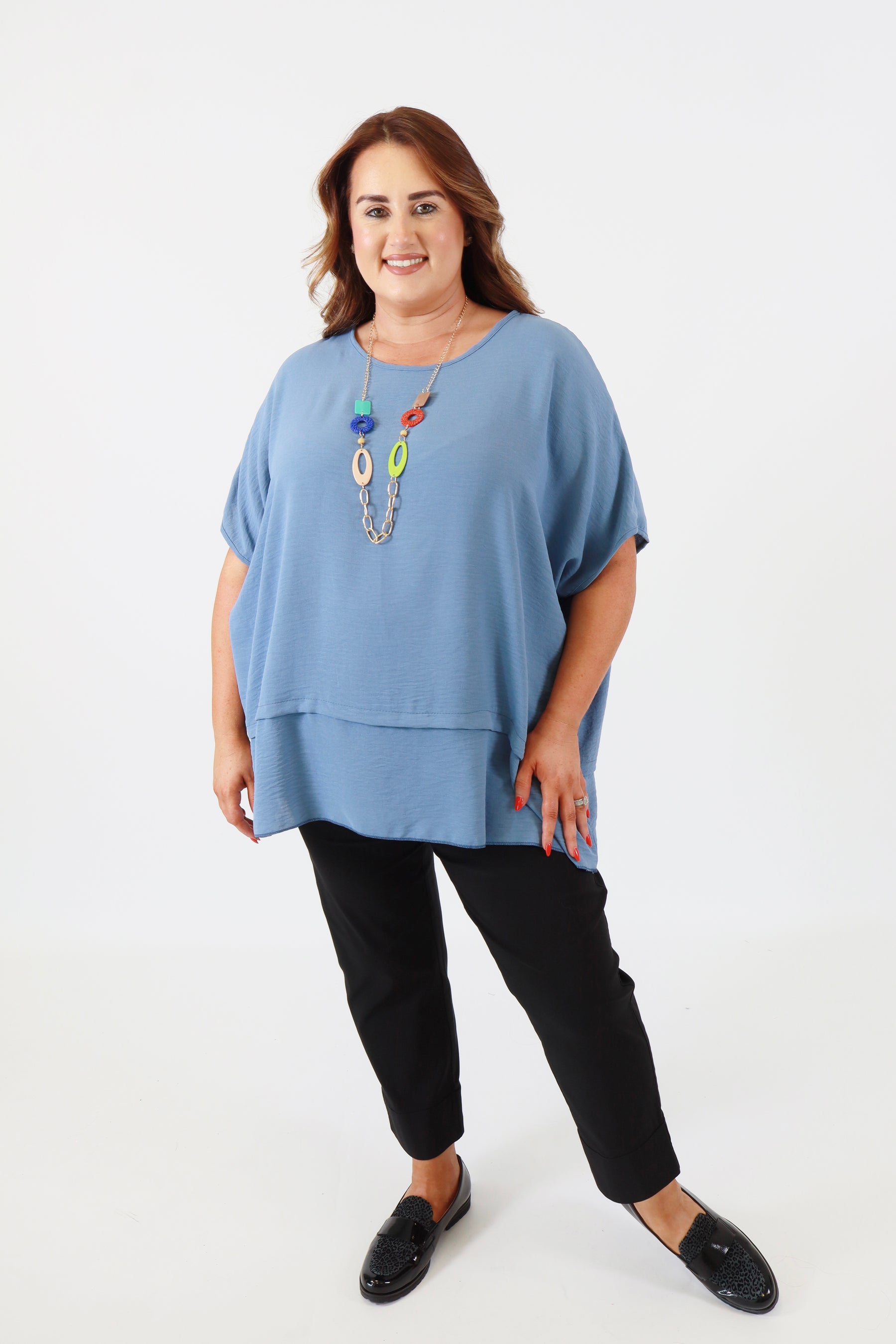 Elodie Blouse in Denim Blue