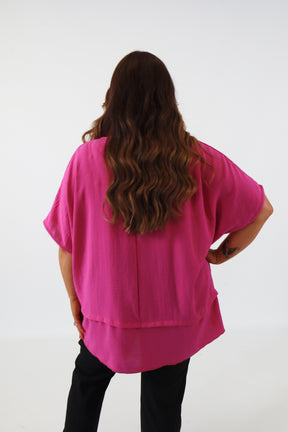 Elodie Blouse in Magenta