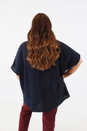 Elodie Blouse in Navy