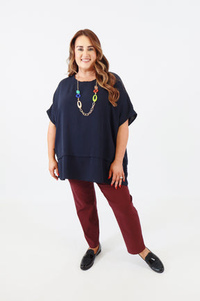 Elodie Blouse in Navy