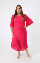 Elsie Dress in Fuchsia 