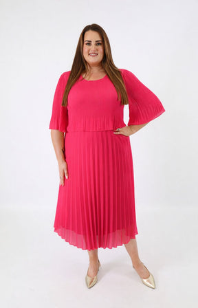 Elsie Dress in Fuchsia 