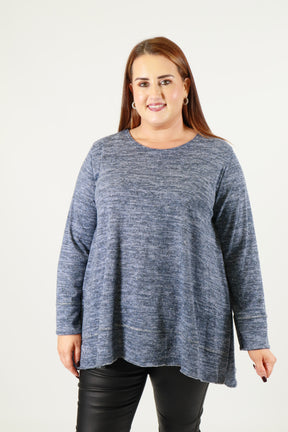 Emer Rhinestone Top in Blue