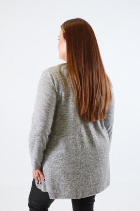 Emer Rhinestone Top in Grey