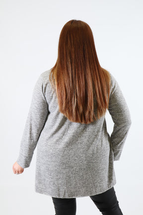 Emer Rhinestone Top in Grey