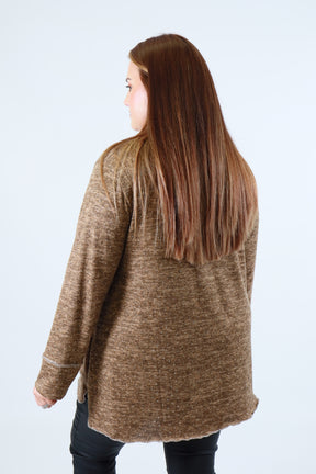 Emer Rhinestone Top in Tan