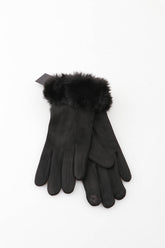 Emma Fur Glove in Black