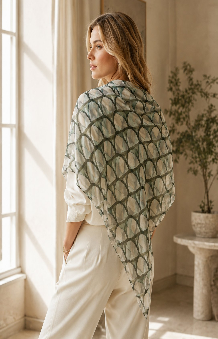 Emma Scarf in Khaki 