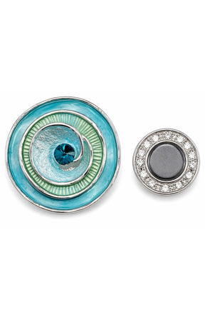 Eva Magnetic Brooch in Blue 