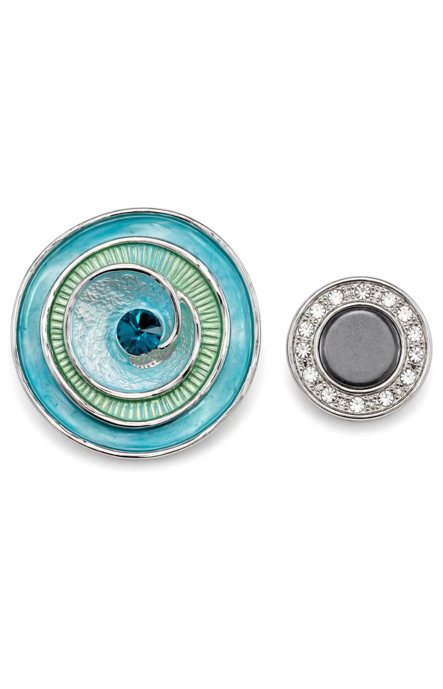 Eva Magnetic Brooch in Blue 