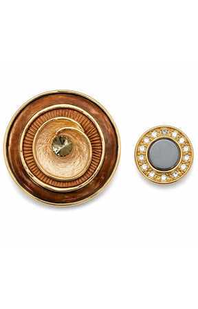 Eva Magnetic Brooch in Bronze 