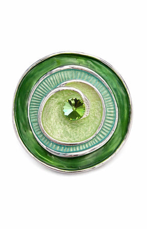 Eva Magnetic Brooch in Green 