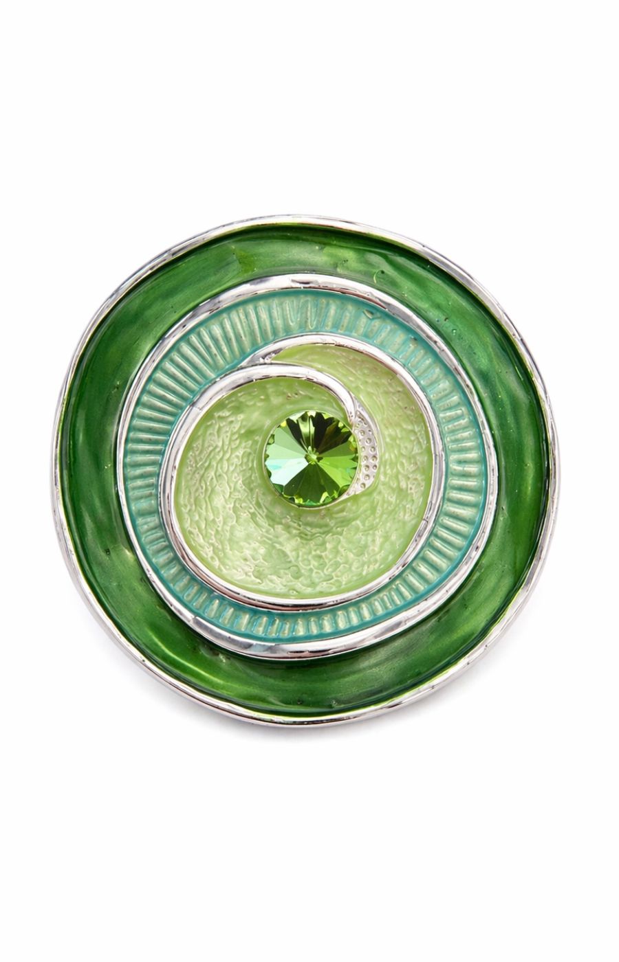 Eva Magnetic Brooch in Green 