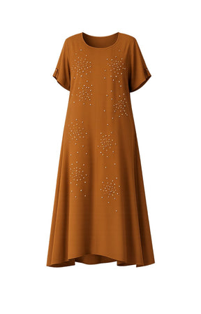 Faye Dress in Brown 