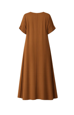Faye Dress in Brown 