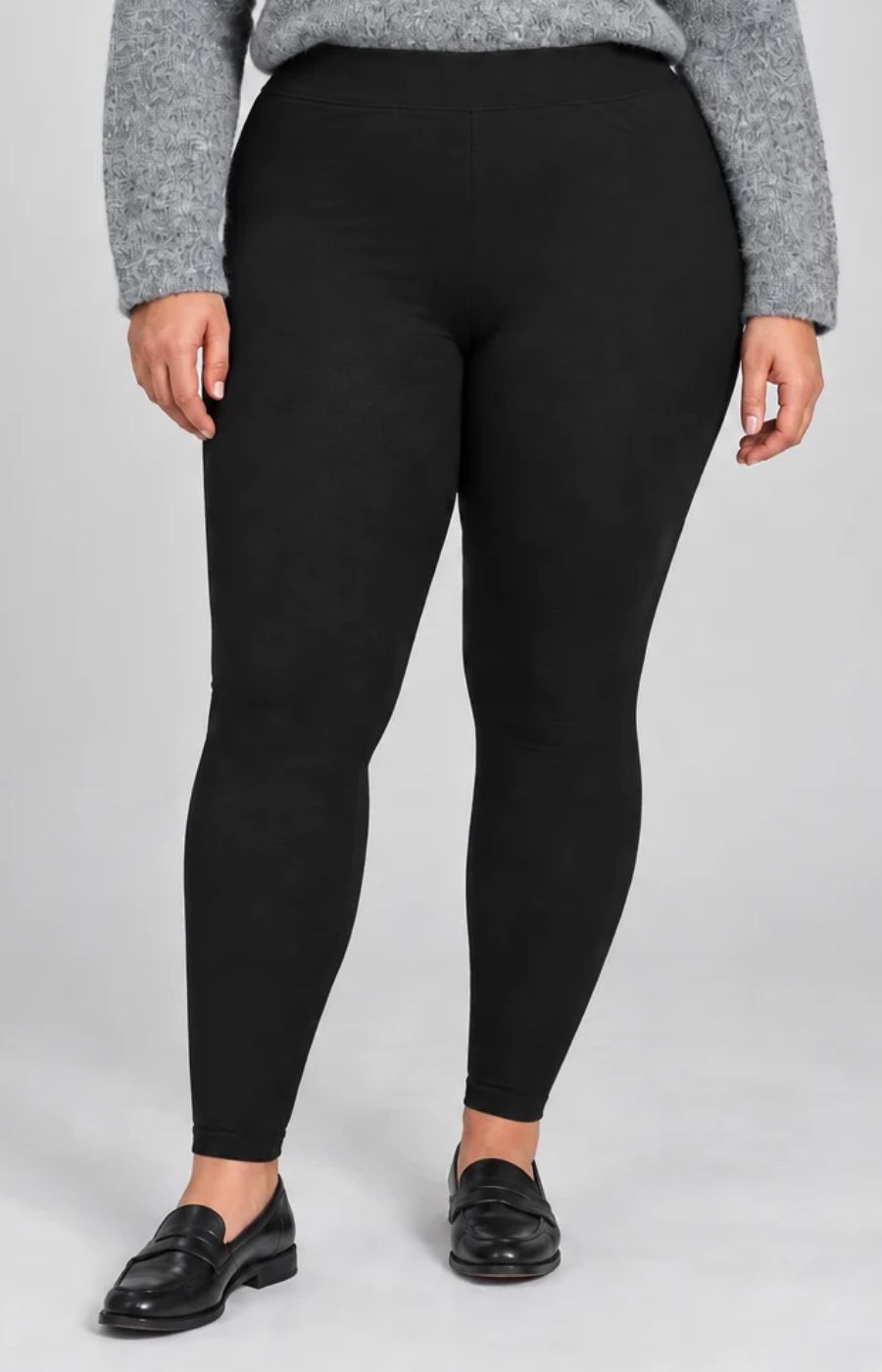 Fleece Lined Leggings in Black 