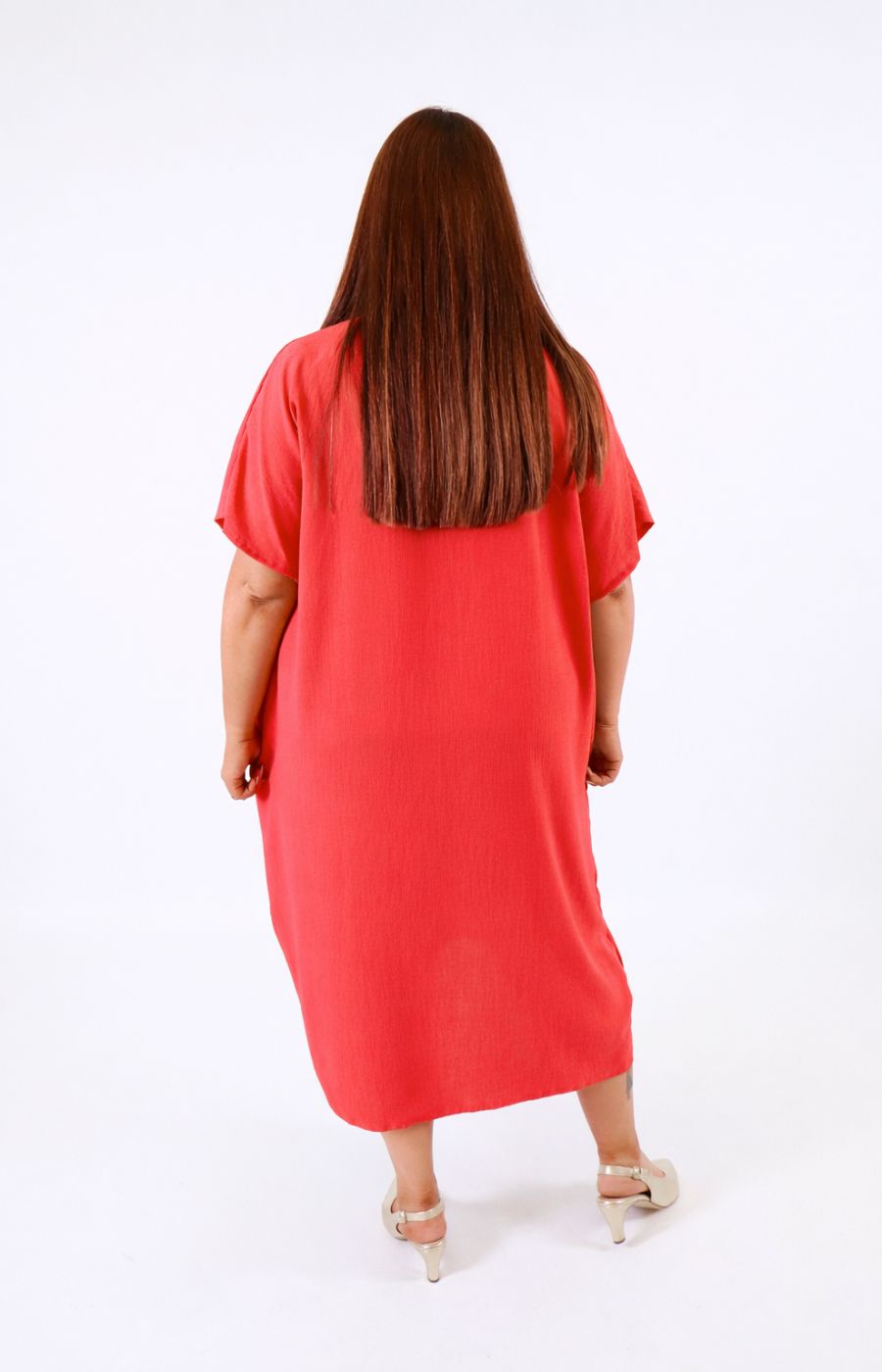 Flora Dress in Coral 