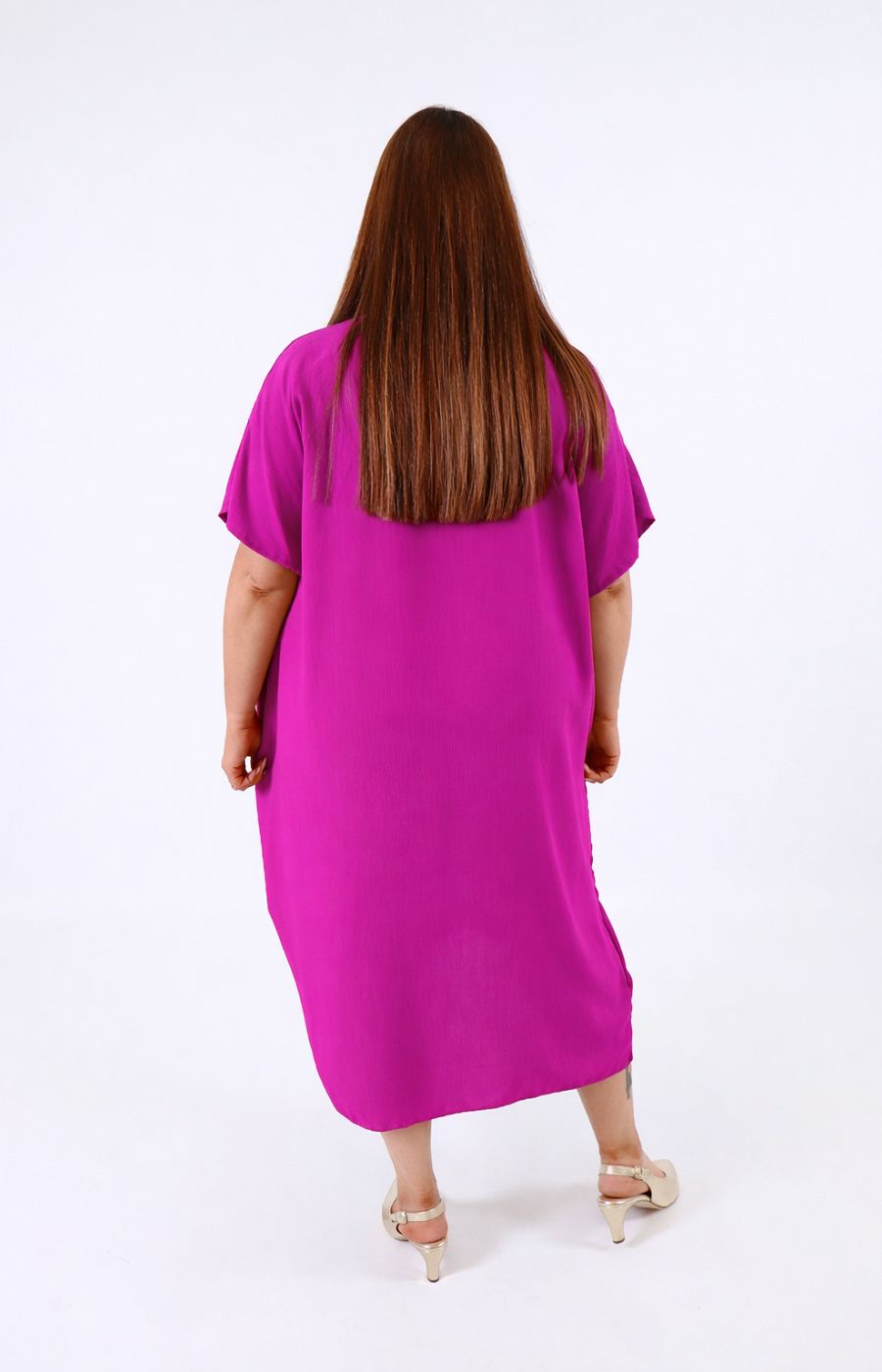 Flora Dress in Magenta 
