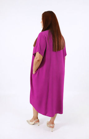 Flora Dress in Magenta 