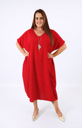 Flora Dress in Red 