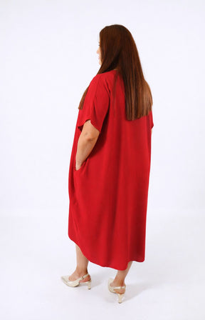 Flora Dress in Red