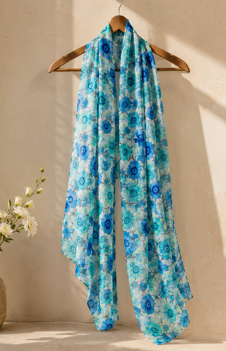 Flora Scarf in Blue 