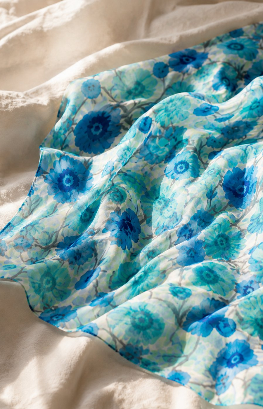 Flora Scarf in Blue 