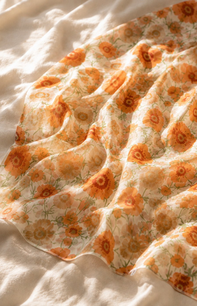 Flora Scarf in Orange 