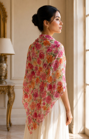 Flora Scarf in Pink 