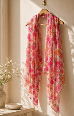 Flora Scarf in Pink 