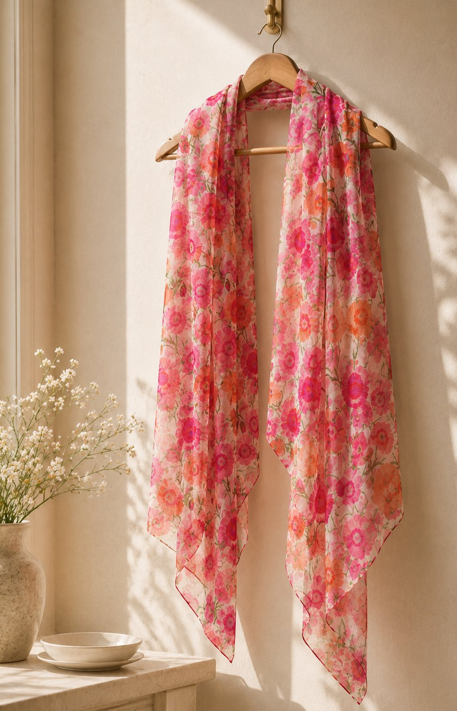 Flora Scarf in Pink 