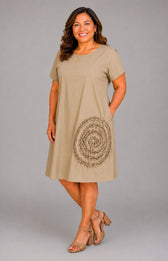Florence Dress in Tan 