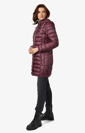Frandsen Padded Coat in Burgundy