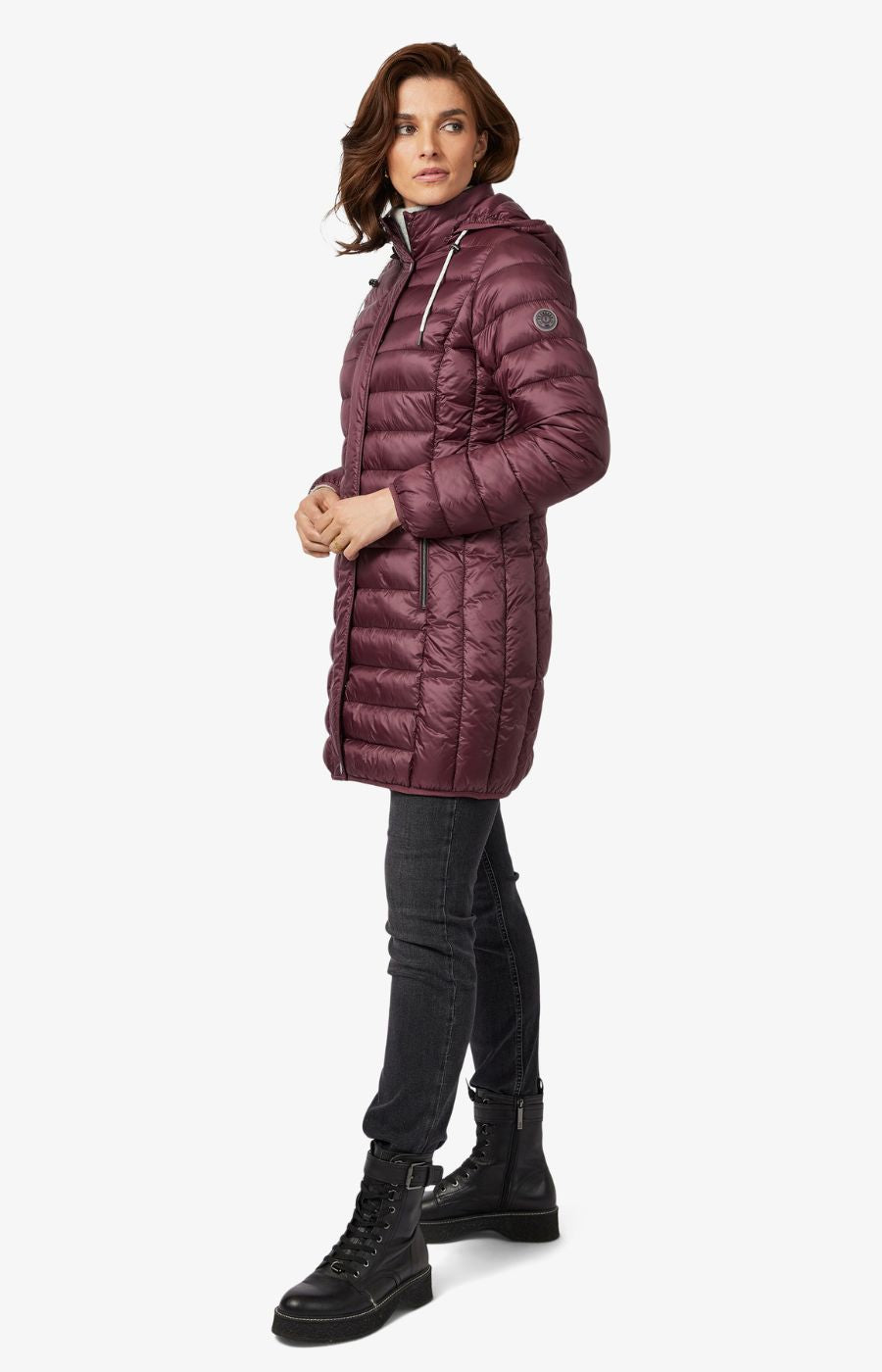 Frandsen Padded Coat in Burgundy