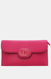 Frankie Clutch Bag in Fuchsia 