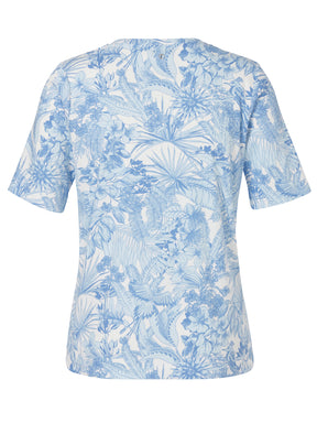 Frapp Floral Shirt in Blue