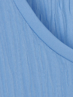 Frapp Textured T-Shirt in Blue