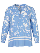 Frapp Tie Neck Blouse in Blue