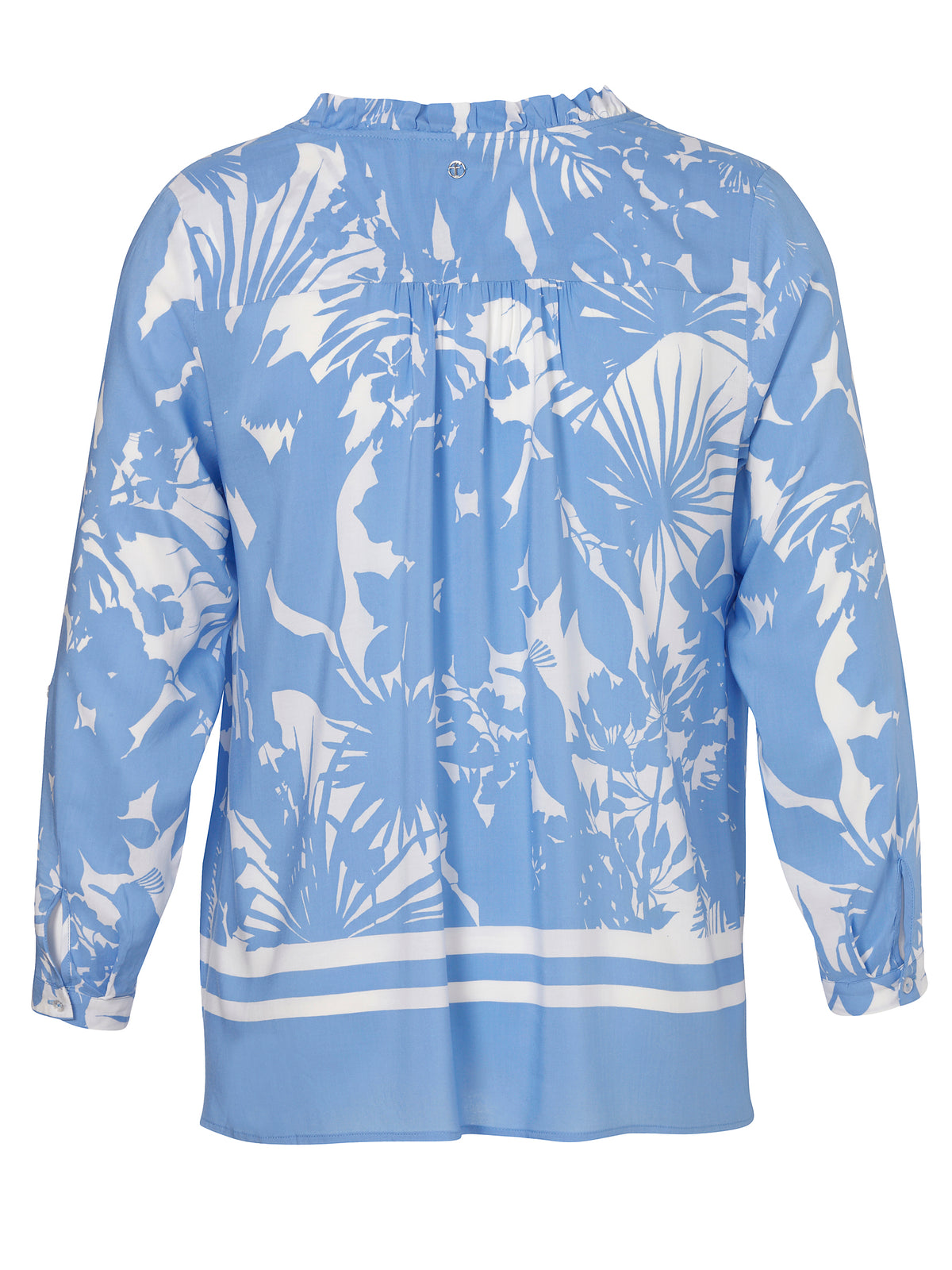 Frapp Tie Neck Blouse in Blue