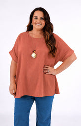 Freya Blouse in Apricot 