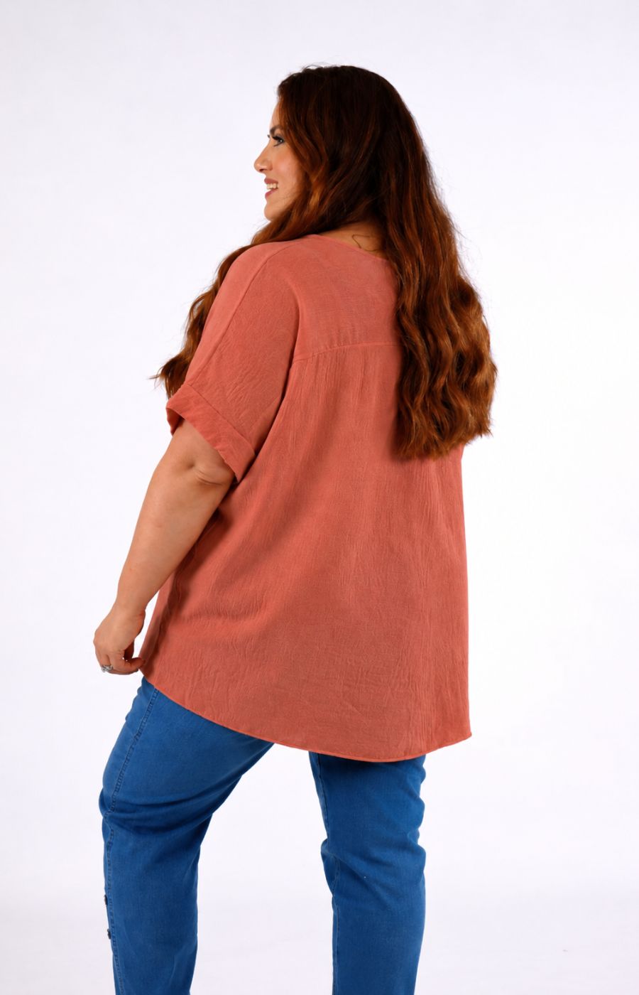 Freya Blouse in Apricot 
