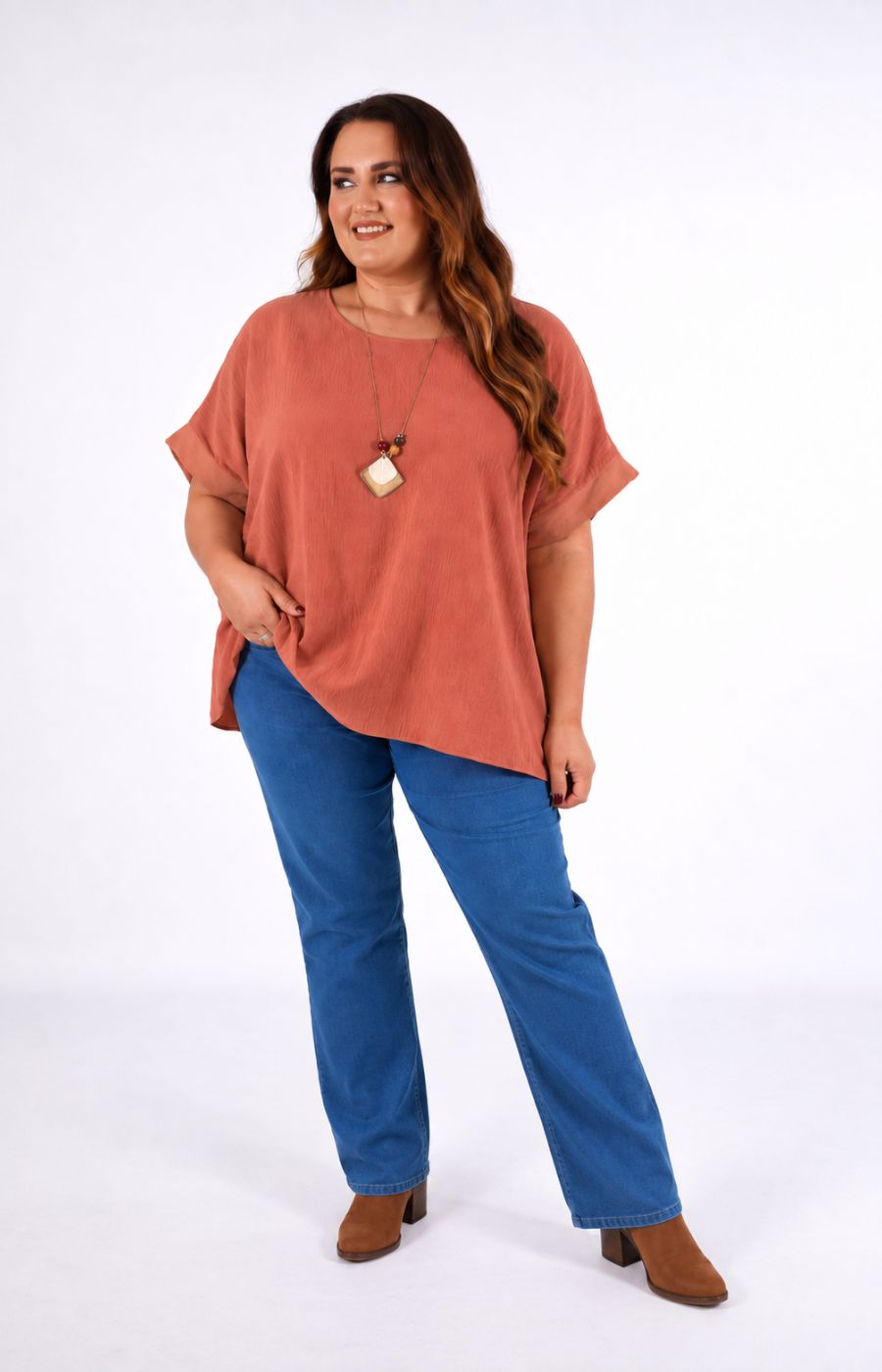 Freya Blouse in Apricot 