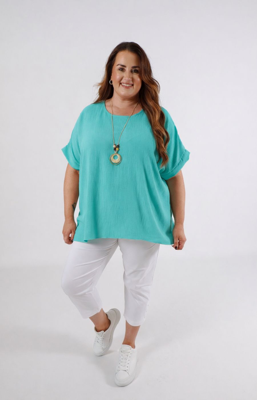 Freya Blouse in Aquav. 