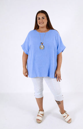 Freya Blouse in Cornflower Blue 